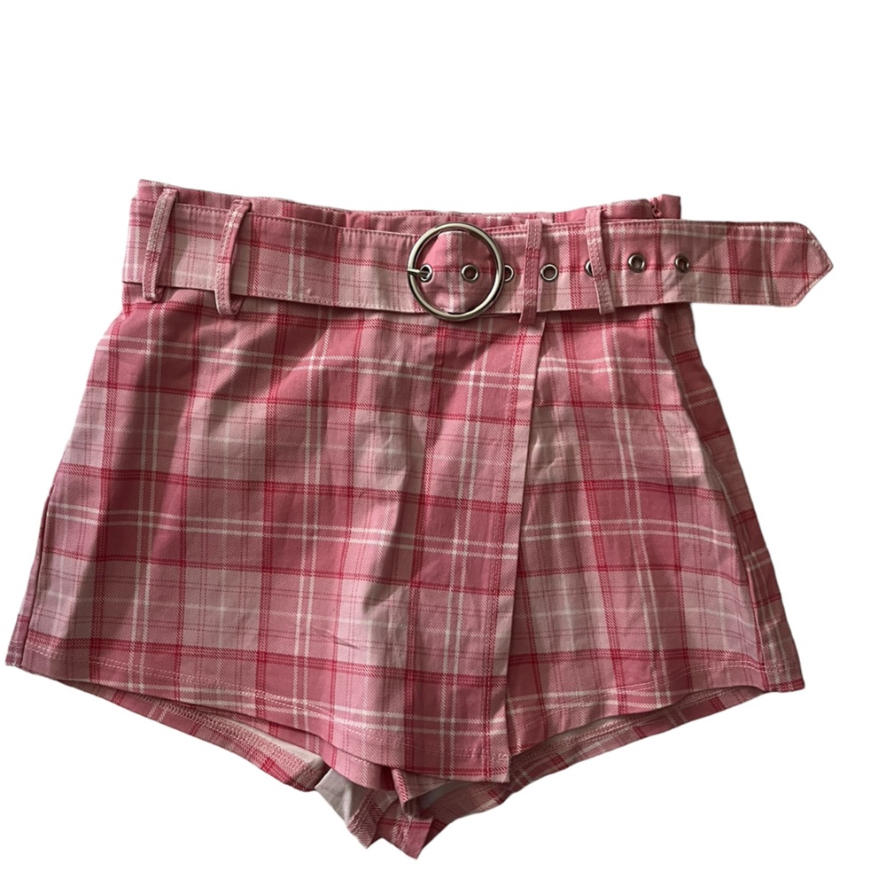 Dolls Kill skort pink plaid XS